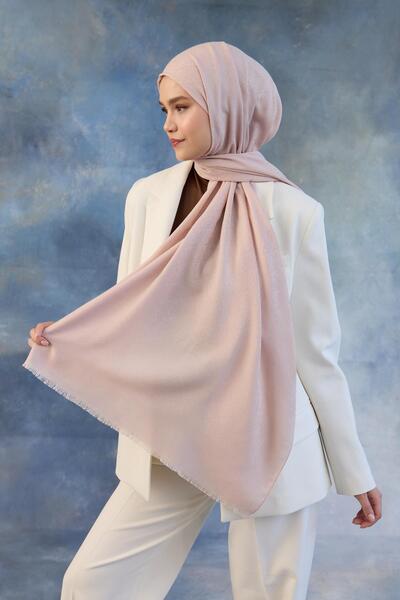 İpekhan Σάλι ζακάρ από βαμβακερό λογότυπο Dusty Pink - 8008-21