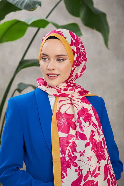 İpekhan Nature Fulya Soft Shawl Red Violet 3041-14