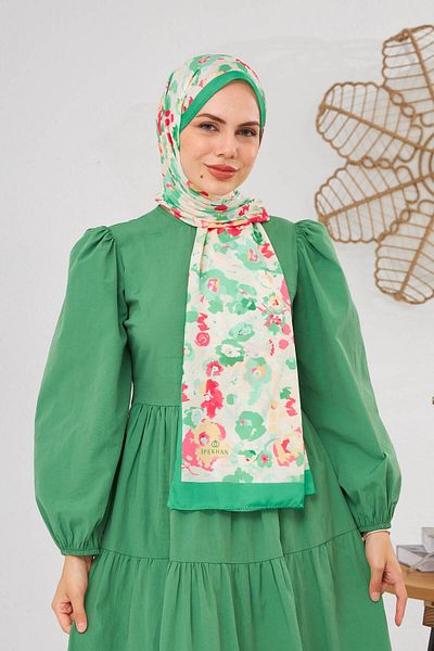 İpekhan Nature Pinkly Soft Shawl Emerald Green 3031-04
