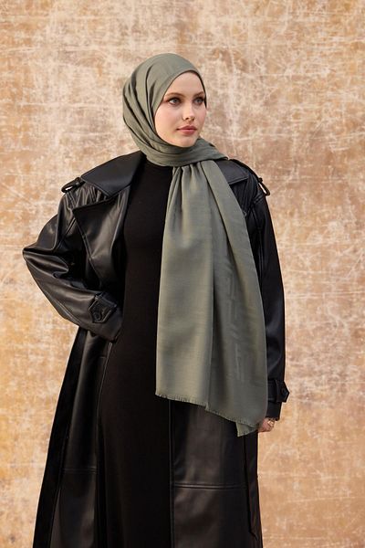 İpekhan Fendi Pattern Βαμβακερό Ζακάρ Σάλι Φύκια 8009-14