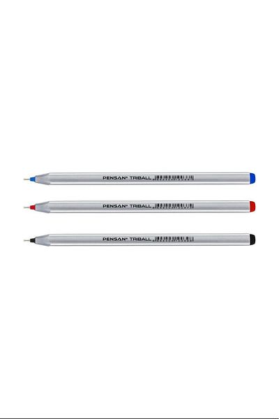 Pensan Pe01003Tkki Red Ballpoint Pen Set of 12