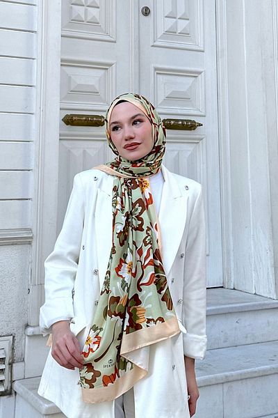 İpekhan Nature Freesia Μαλακό Σάλι Καφέ 3038-11