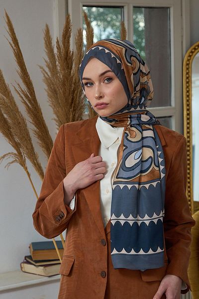 İpekhan Summer Sparkle Collection Μαλακό Σάλι Καφέ Ανθρακί 3045-13