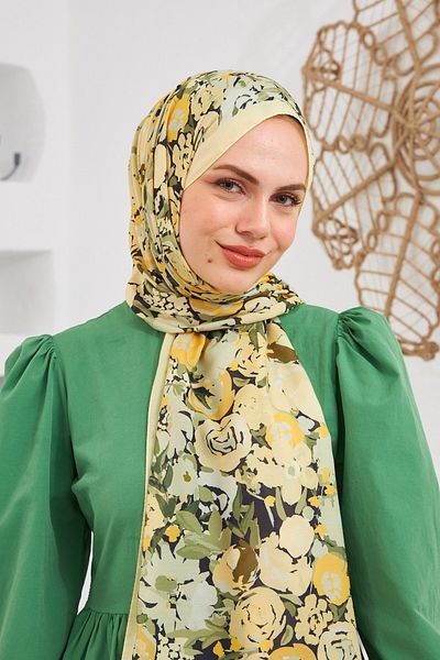 İpekhan Nature Color Rose Soft Shawl Peach Yellow 3032-03