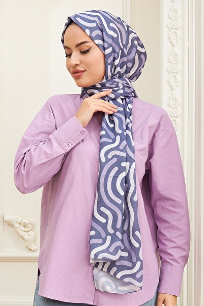 İpekhan Σπιράλ βαμβακερό σάλι βισκόζης μωβ