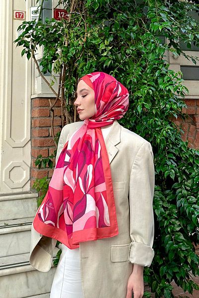 İpekhan Nature Lilyum Soft Shawl Dark Pink 3036-13
