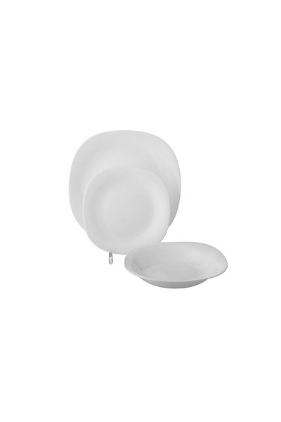 Dania Arcopal Luxury White Square Dinner Set 18 Pieces 6 Persons