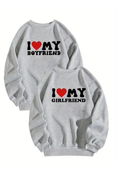 Tarzsokak Siyah Biskilet Yaka Sweatshirt Çift Sevgili Kombinleri Couple Clothing