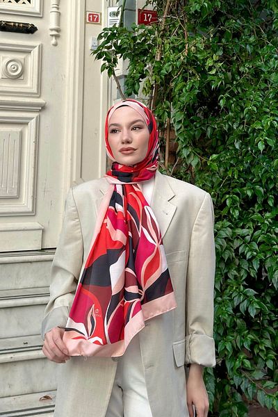 İpekhan Nature Lilyum Soft Red Shawl - 3036-17