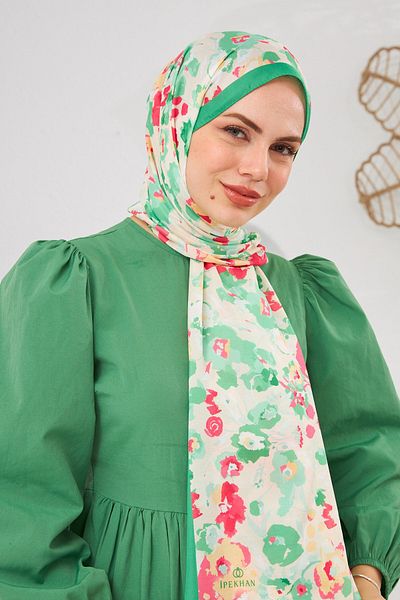 İpekhan Nature Pinkly Soft Shawl Emerald Green 3031-04