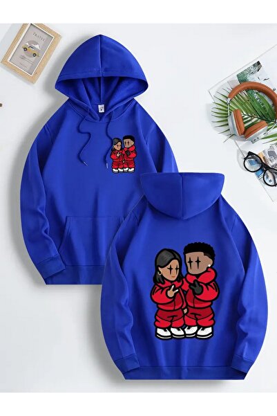 Tarzsokak Renkli Kapşonlu Sweatshirt Çift Sevgili Kombinleri Couple Clothing