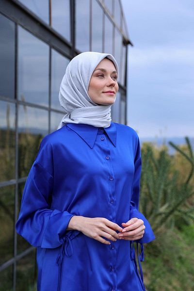 İpekhan Κασκόλ Celina Jacquard Μαλακό Γκρι 9902-01