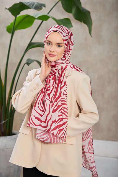 İpekhan Ethnic Galaxy Soft Shawl Dark Red 3042-11