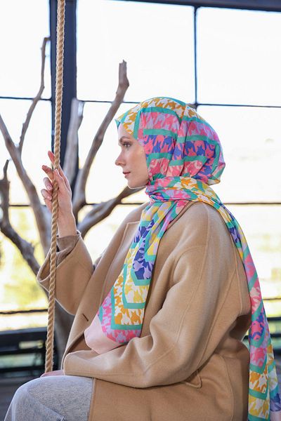 İpekhan Μαλακό σάλι Boheme - Candy Pink Altuni 3043-12