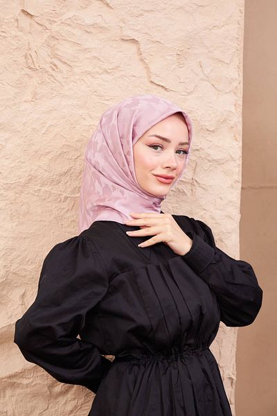 İpekhan Houndstooth Jacquard Scarf Powder 9901-22