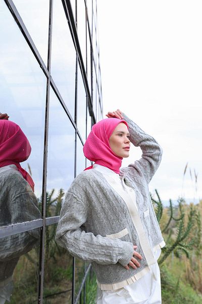 İpekhan Κασκόλ Celina Jacquard Lavender Pink 9902-05