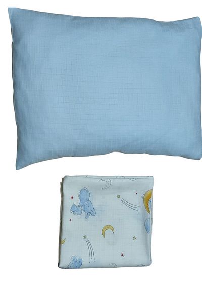 Alpıno Newborn Muslin Cover and Blanket Set - 100cm X 120cm + 35cm X 45cm Pillowcases