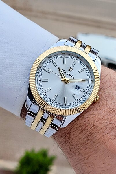 Pierre Cardin Sarı Gümüş Renk 24 Ay Garantili 44 mm Erkek Kol Saati
