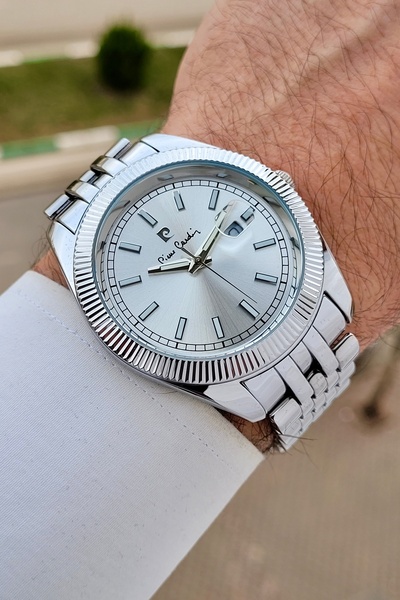 Pierre Cardin Gri Renk Ayarlanabilir Kordonlu 44 mm Erkek Kol Saati