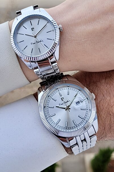 Pierre Cardin Gümüş Renk 24 Ay Garantili Sevgili Çift Kol Saati