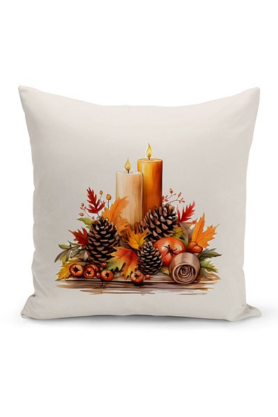 Bertille Home Autumn Series - Double Sided Digital Printed Throw Pillow Cover (Halloween Pity Cushion Cover)