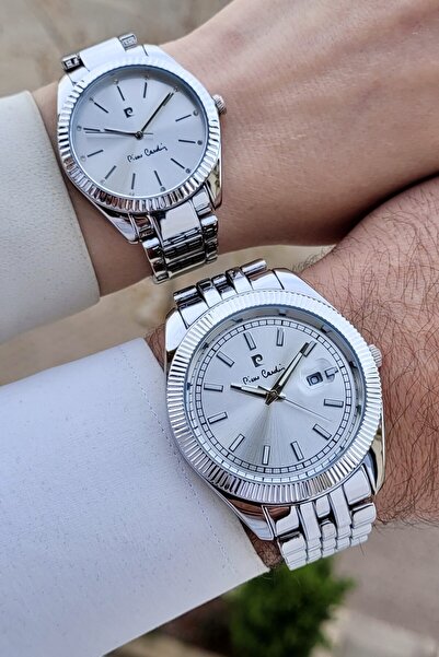 Pierre Cardin Gümüş Renk 24 Ay Garantili Sevgili Çift Kol Saati
