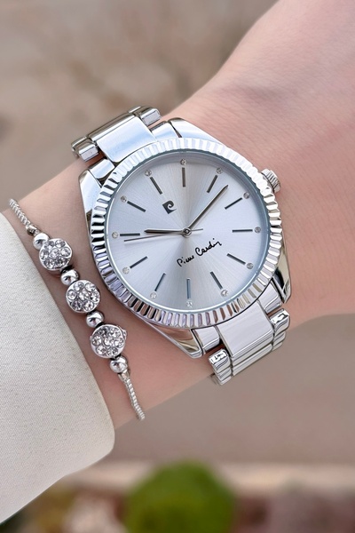 Pierre Cardin Gri Renk Ayarlanabilir Kordonlu 36 mm Kadın Kol Saati