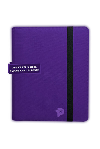Pokscard MOR KUMAŞ KART ALBÜMÜ 360 KARTLIK ( POKEMON - FUTBOLCU - PANİNİ - YUGİOH VB. )