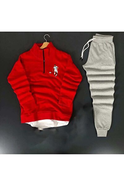 Pisa Art Σετ φούτερ με μισό φερμουάρ youcef belaili