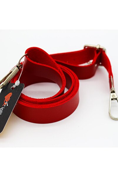 iplik sepeti Papağanlı Ayarlı Deri Çanta Sapı 18mmx65cm - Kırmızı