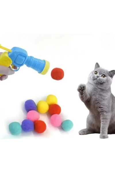 Mıncır Shop Plush Ball Throwing Interactive Cat Toy