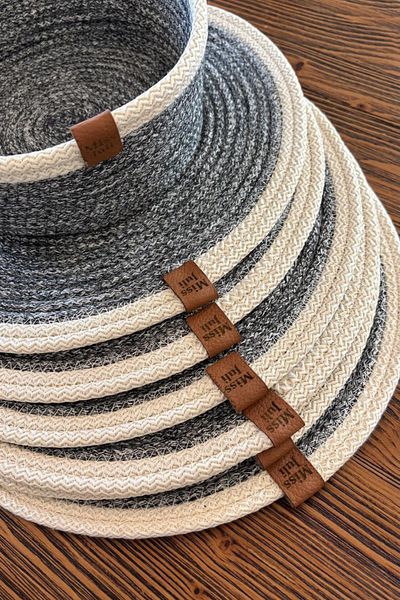 MISS JULİ 6-Piece Wicker Plate Plate - 31 cm American Serving Bread Basket 18 cm