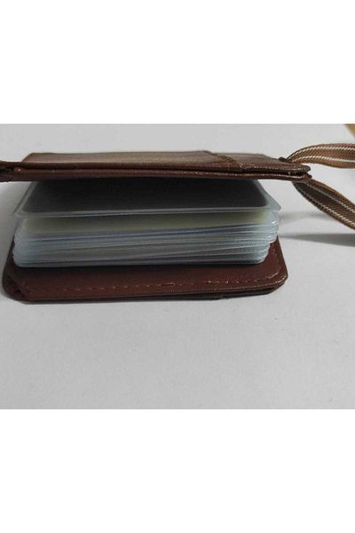 firdevsi hobi Vertical Elastic Transparent Card Holder Wallet