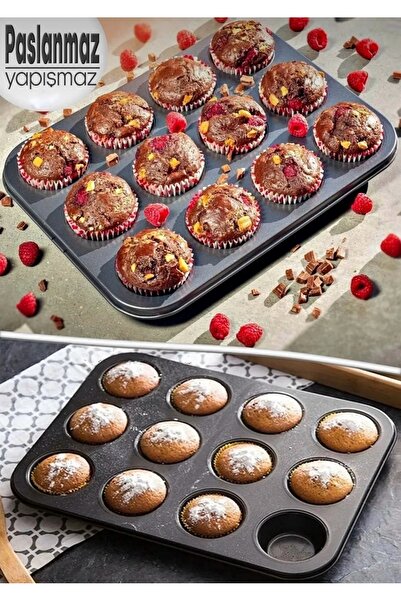 Genel Markalar 12’li Cupcake, Mini Cheesecake, Turta ve Muffin Yanmaz Yapışma...