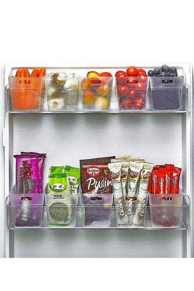 Ovebu 6-Piece Fridge Mini Organizer Box Organizer - Refrigerator Door Organizer