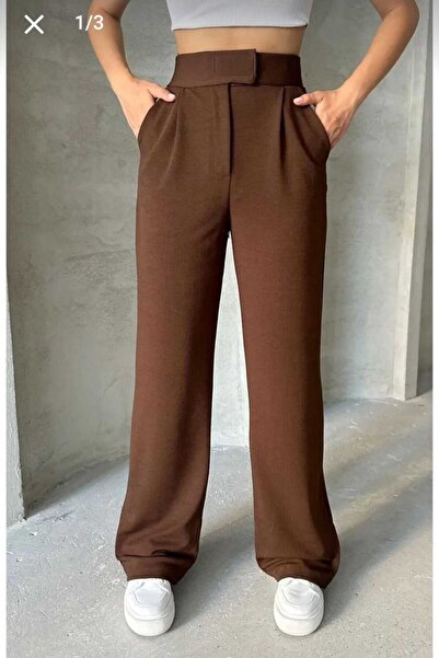 Mıncırık Kids Kadın Likralı Cırt Kapama Palazzo Pantolon