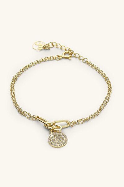 Marie Claire Daire Sallantılı Çift Zincirli Bileklik