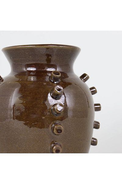 Warm Design Terracotta Color Nail Patterned Vase