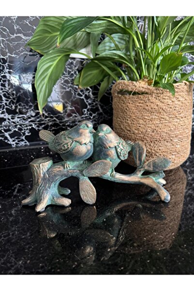 MGS COLLECTION Dekoratif Dalda Kuş Biblo Küf Takım