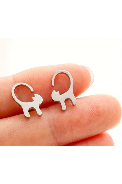 KÜP AKSESUAR Cat Earrings