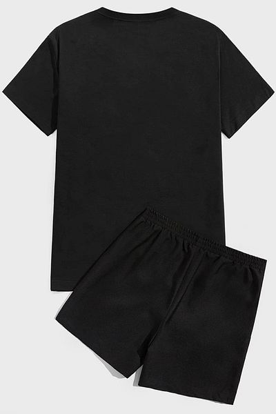 THEKONT Men/Women Jersey Print Shorts and T-Shirt Set - S-5Xl