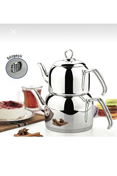 Home 6788  Menekşe Çaydanlık Takımı Çelik Sap Mega Boy
