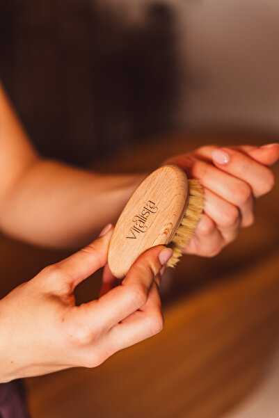 Vitalista %100 Doğal Vegan Tırnak Fırçası | Bitkisel Lifli El Ve Tırnak Temizleyici Ahşap Bakım Fırçası
