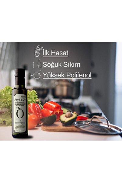 OLYERAS Soğuk Sıkım Naturel Sızma Zeytinyağı 100 ml Yoğun Ve Meyvemsi Tadın %...
