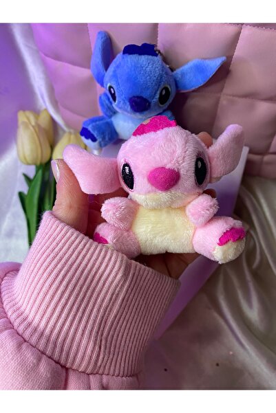 Stitch 1 Adet Mini Boy Peluş Anahtarlık Pembe Veya Mavi Renk Seçeneği Ile