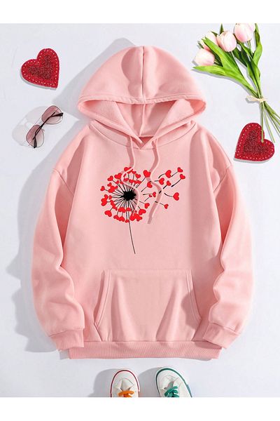 Vordevia Φούτερ Radika Heart Printed Oversize