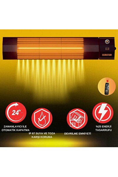 nevhas 1800 watt kumandalı iş/dış mekan ısıtıcısı