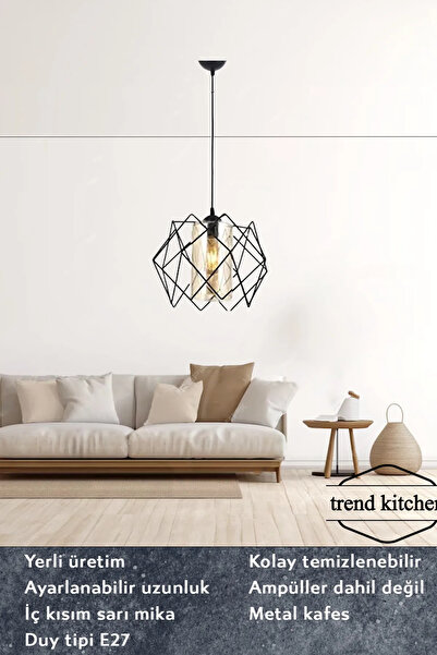 Primera Dekoratif Çok Kare Mika Camlı Tel Avize