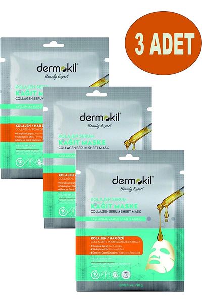Dermokil Collagen Serum Paper Mask 23 Gr 3 Pcs