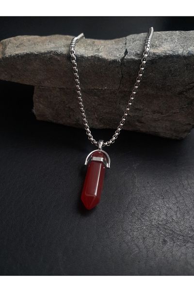 BSN Store Natural Agate Stone Necklace